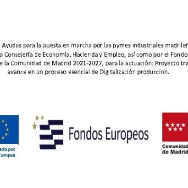 Ayuda Pymes C.Madrid Digitalización Industrial